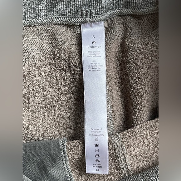 Lululemon Engineered Warmth Graphite Grey 1/2 Zip Pullover & Joggers Set Size 8 - Picture 10 of 14